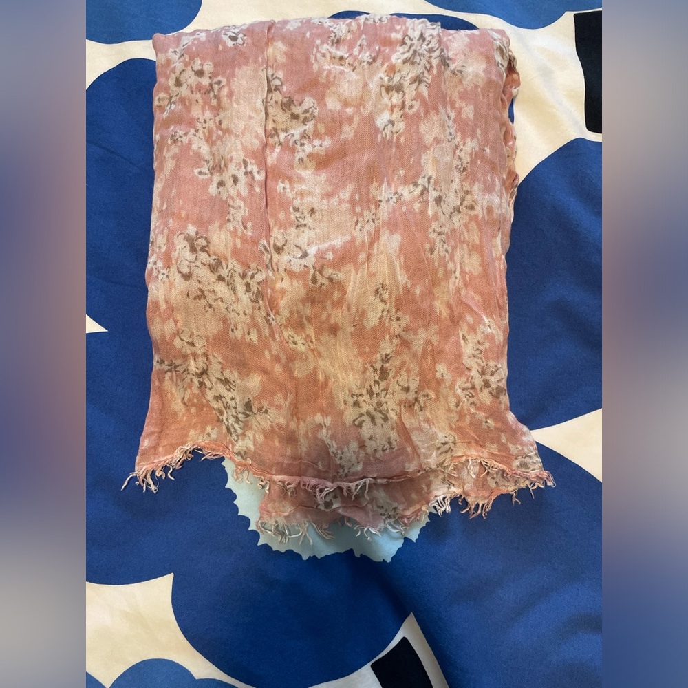 Pink sheer scarf/shawl